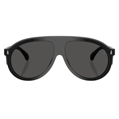 Moncler Fhaite Dark Grey Pilot Unisex Sunglasses Me6001f 300187 59 In Black