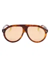 Moncler Fhaite Sunglasses In Brown