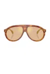 Moncler Womens Me6001 Fhaite Pilot-frame Acetate Sunglasses Brown In Brown Tortoise