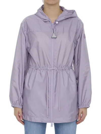 Moncler Filira Hooded Fitted Jacket In Lilac