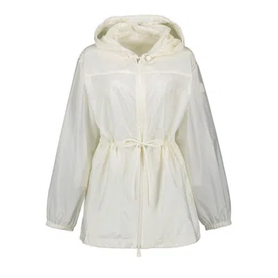 Moncler Filira Drawstring Hooded Jacket In White