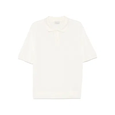 MONCLER SILK  LINEN KNIT POLO SHIRT