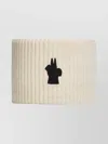 Moncler Fine Wool Headband Tricolor Stripe In Neutral
