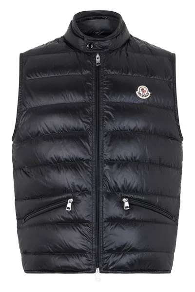 Moncler Gui Quilted Nylon Down Vest In Black