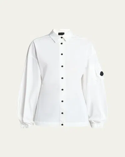 MONCLER FITTED LONG-SLEEVE BUTTON-FRONT SHIRT