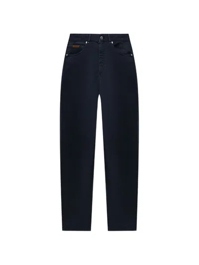 Moncler Five-pocket Straight-leg Jeans In Blue