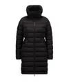 Moncler Flammet Long Down Jacket In Black