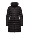Moncler Womens Black Flammette Brand-patch Slim-fit Shell-down Jacket In Black