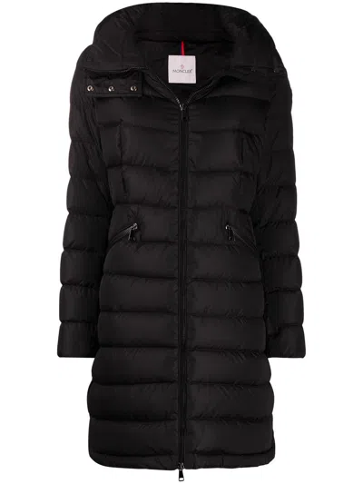 Moncler Women Flammette Long Down Jacket In Black
