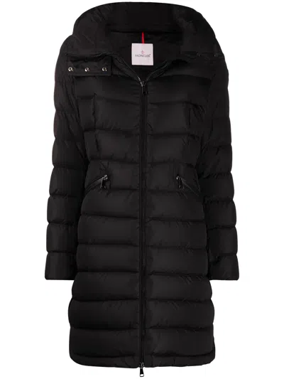 Moncler Flammette Puffer Coat In Black