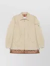 Moncler Flap Pocket Long Sleeve Quilted Jacket In Neutral