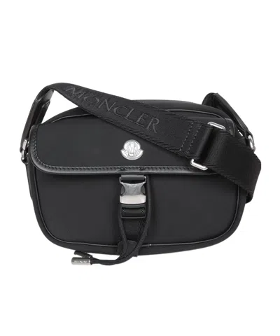 Moncler Flap Shoulder Bag In Black