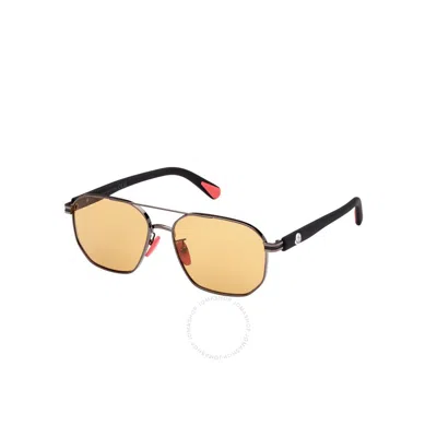 Moncler Flaperon Amber Navigator Men's Sunglasses Ml0242-h 08e 56 In Black