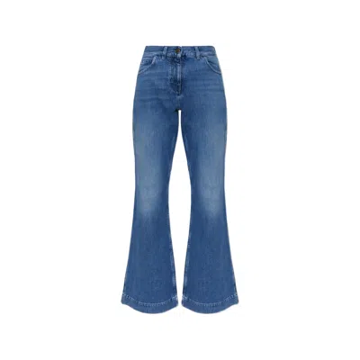 Moncler Flared Leg Jeans In Blue
