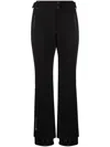 Moncler Mid-rise Logo-engraved Trousers In Black