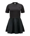 Moncler Flared T-shirt Dress In Black