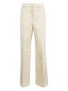 Moncler Flat-front Tailored Trousers In Neutrals