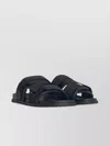 Moncler Logo-jacquard Rubber Sliders In Black