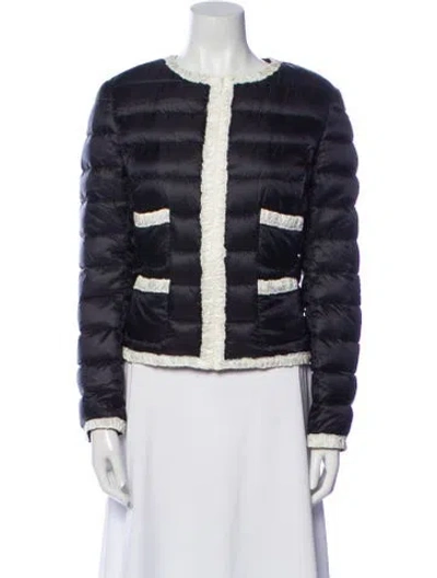 Pre-owned Moncler Flavienne Nylon Down Jacket In Blue