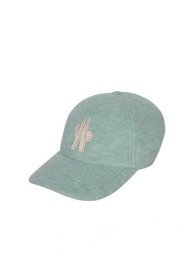Moncler Fleece Baseball Hat In Green
