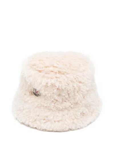 Moncler Fleece Bucket Hat In Neutral