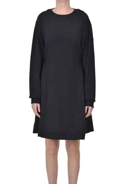 Moncler Fleece Dress In Black