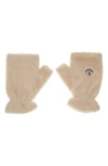 Moncler Fleece Fingerless Gloves In Brown