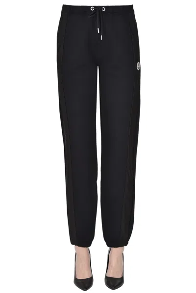Moncler Fleece Jogging Trousers In Black