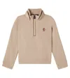 Moncler Fleece Sweater In Brown