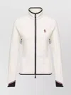 Moncler Fleece Sweatshirt With Zip And Pockets In White