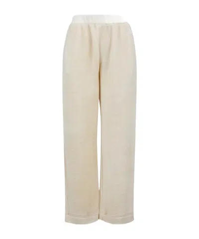 Moncler Fleece Track Pants In White
