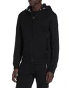 Moncler Men's Logo-tape Fleece Zip Hoodie In Black