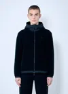 Moncler Men Fleece Zip-up Cardigan In Black