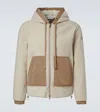 Moncler Hooded Cardigan With Drawstring And Pockets In Brown