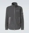 Moncler Fleece Zip-up Sweater In Gray