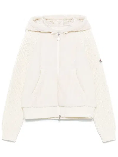 Moncler Fleeced Jacket In Neutrals