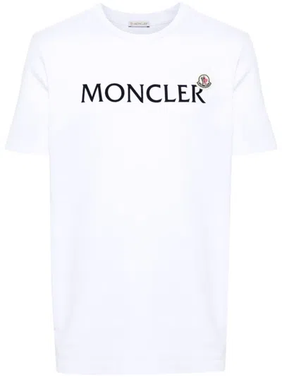MONCLER FLOCKED-LOGO COTTON T-SHIRT