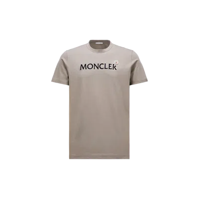 MONCLER T-SHIRT EN COTON À LOGO FLOQUÉ