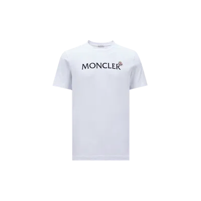 Moncler Flocked Logo Cotton T-shirt White