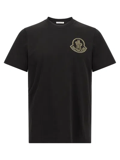 MONCLER MONCLER FLOCKED LOGO T-SHIRT