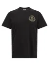 Moncler Logo Embroidered Crew Neck T-shirt Patch In Black