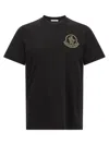 Moncler Logo Embroidered Crew Neck T-shirt Patch In Black