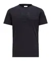 Moncler Velvet Monogram Crewneck T-shirt In Blue