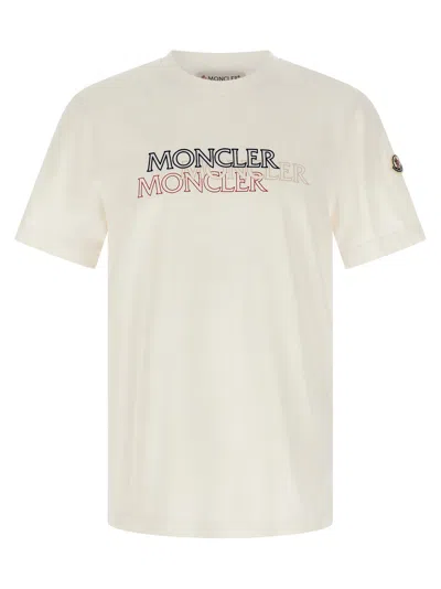 MONCLER FLOCKED LOGO T-SHIRT