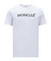 Moncler T-shirt With Flocked Logo In White