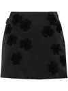 Moncler Silk Skirts In Black