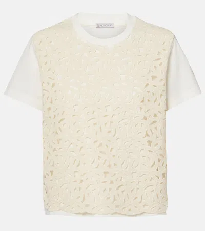 Moncler T-shirt Aus Baumwoll-jersey In White