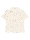 Moncler Women Short Sleeve Button-down Shirt In Neutrals