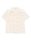 Moncler Women Short Sleeve Button-down Shirt In Neutrals