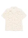 Moncler Women Short Sleeve Button-down Shirt In Neutrals